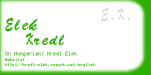 elek kredl business card